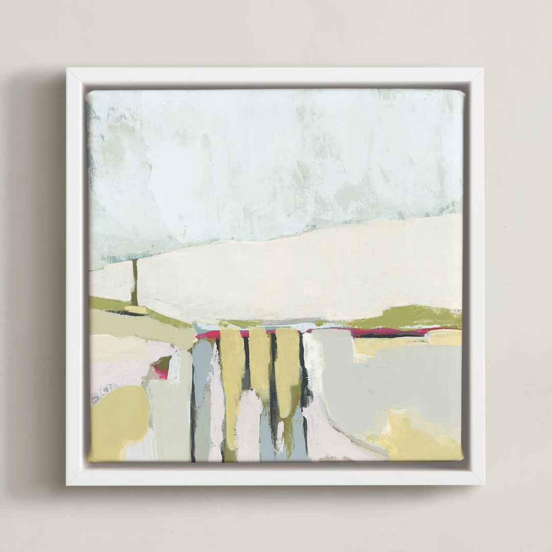 "Showered in Sunshine I" - Art Print in Champagne by Karyn Denten - Framed Canvas