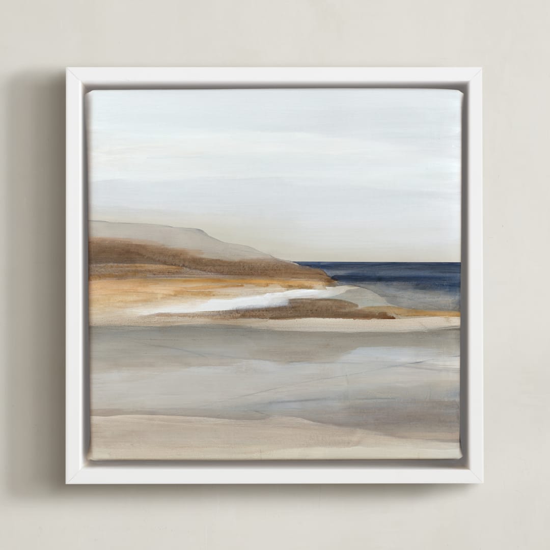 "Del Mar South" - Art Print in Blue by Melissa Marquardt - Framed Canvas