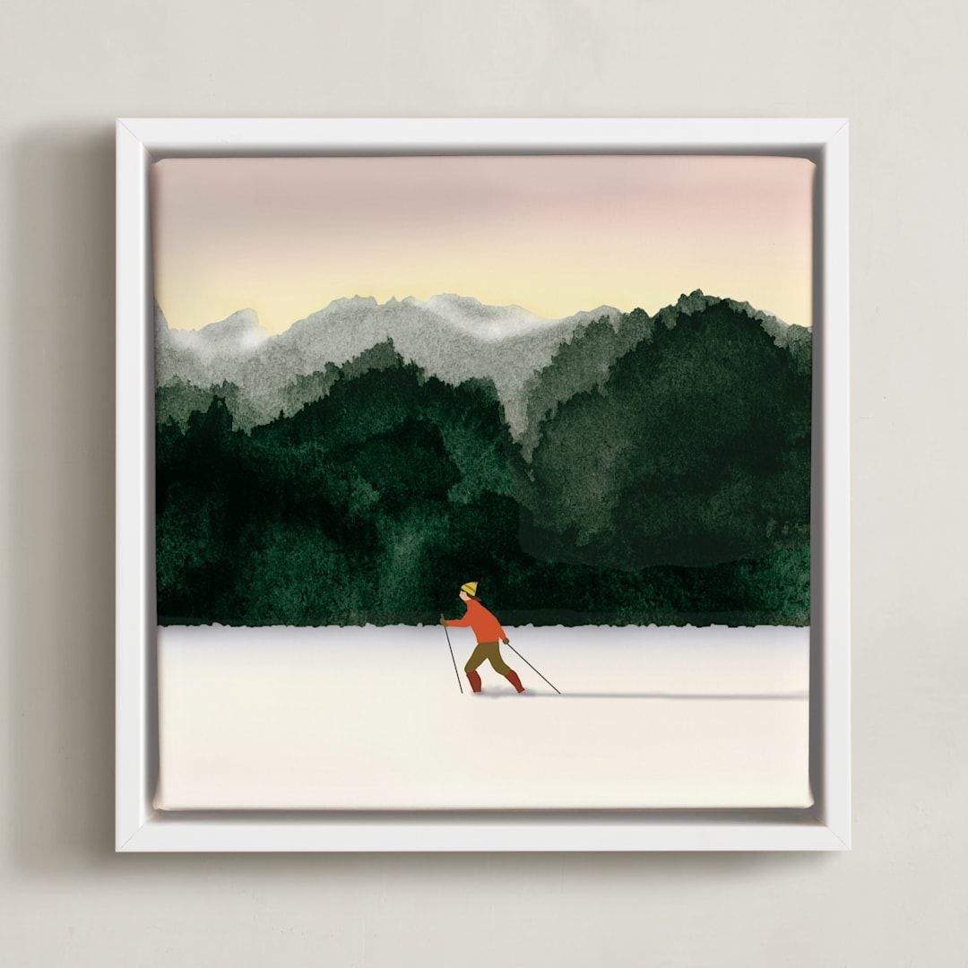 "Season's Best" - Art Print in Emerald by Shannon - Framed Canvas