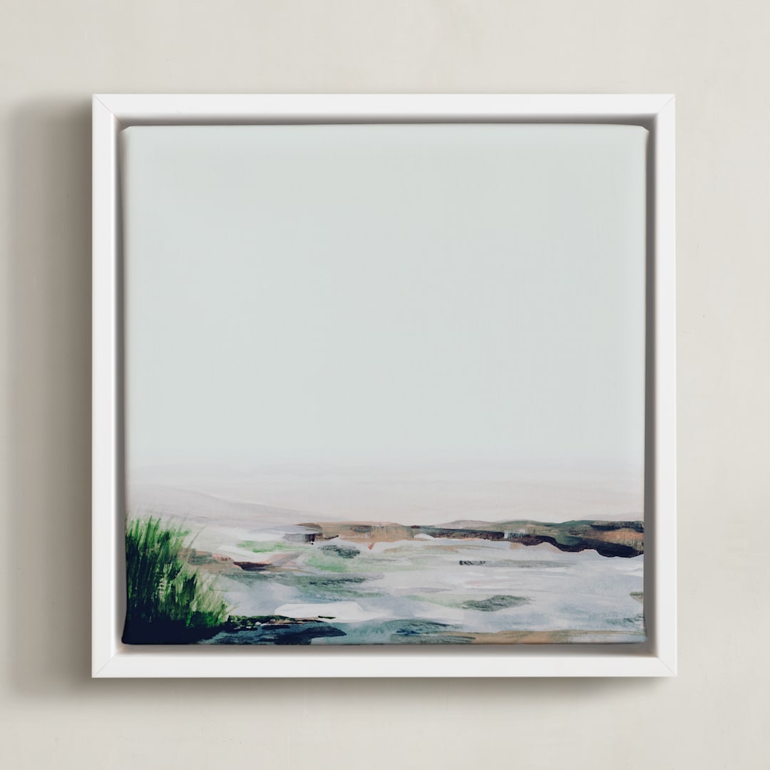 "Ace" - Art Print in Sea Grey by Mande Calhoun - Framed Canvas