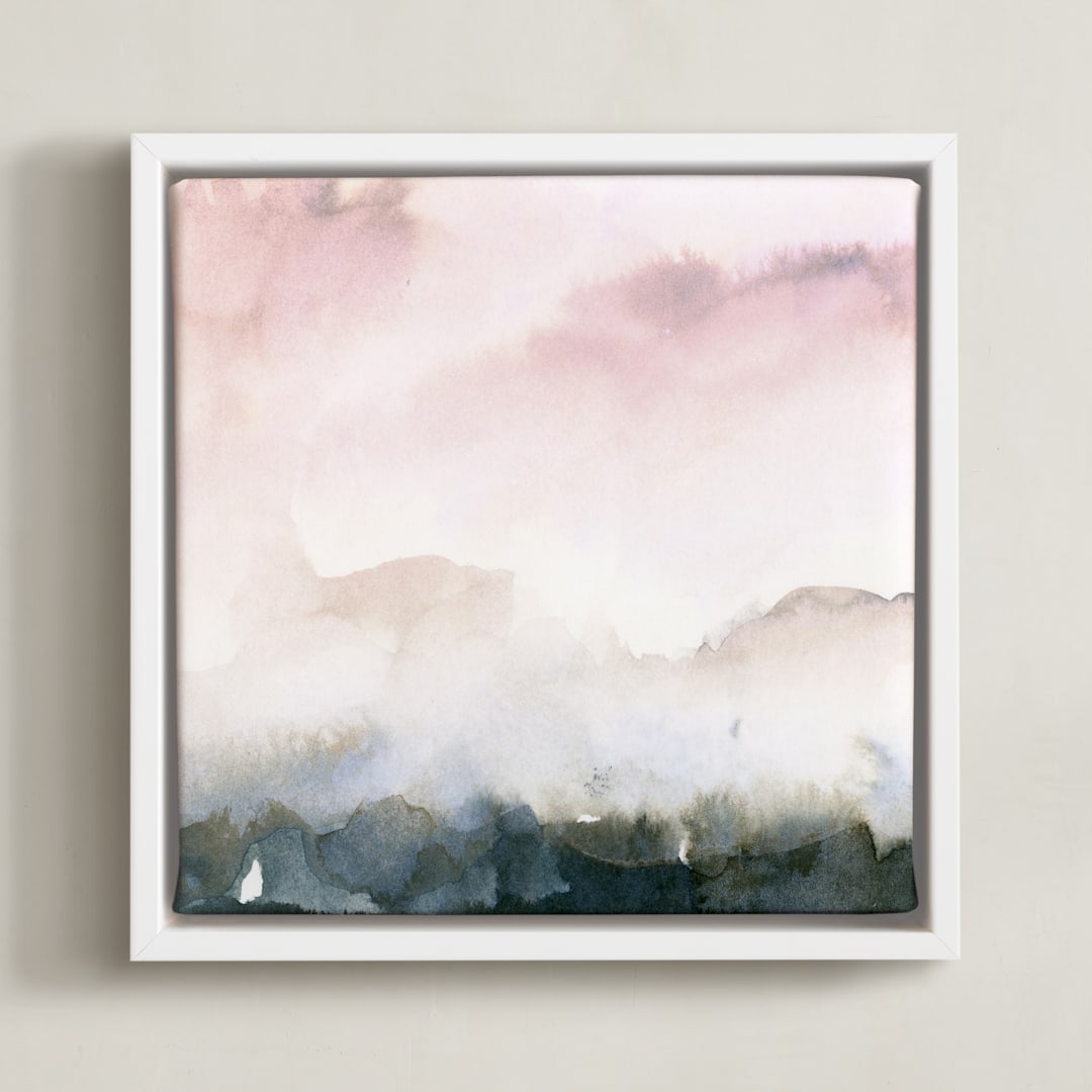 "Wake II" - Art Print in Lavender by Lindsay Megahed - Framed Canvas