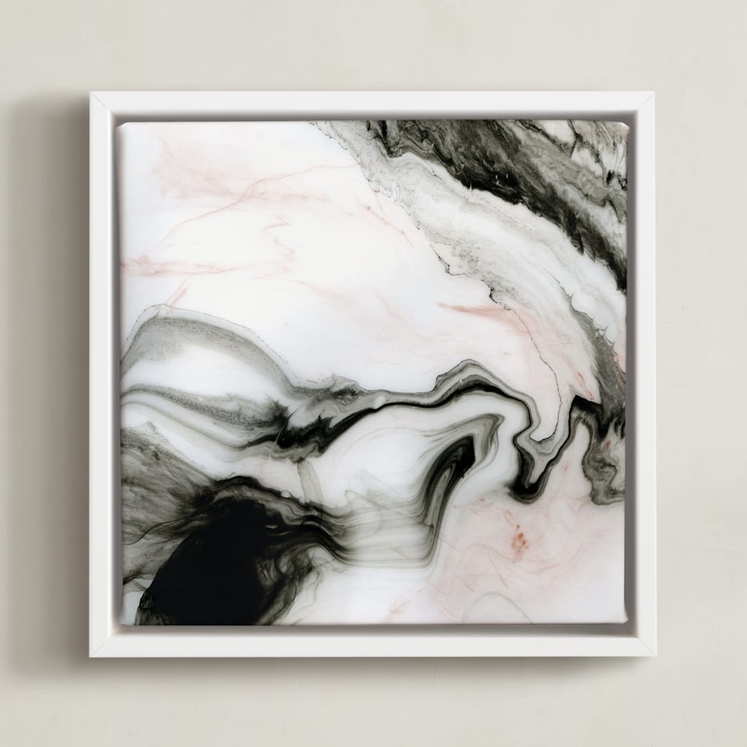 "Ethereal Marble" - Art Print in Dusted by Melanie Severin - Framed Canvas