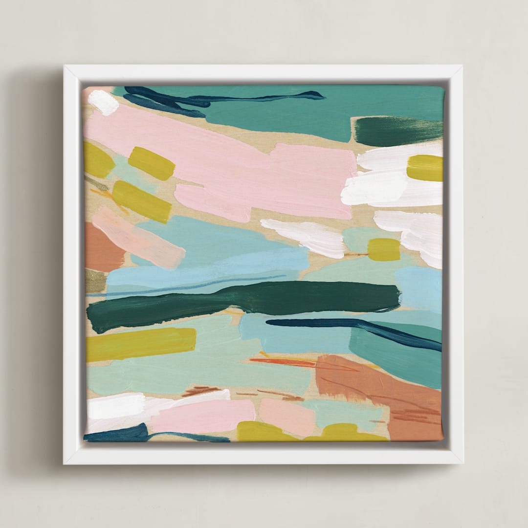 "South of France" - Art Print in Burnt Orange by Katie Craig - Framed Canvas