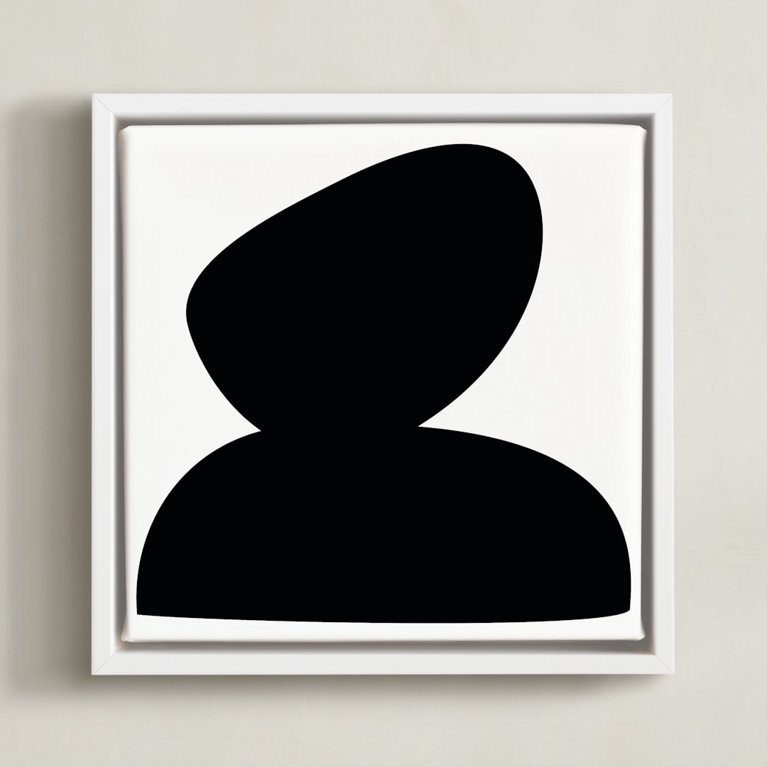 "Stones" - Art Print in Black by koshi - Framed Canvas