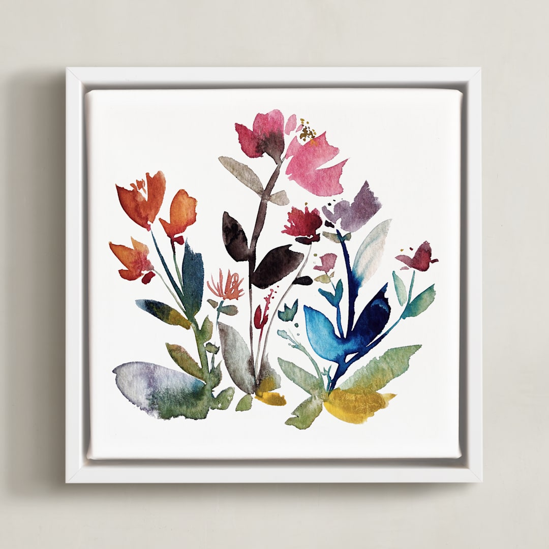 "island wildflowers no.3" - Art Print in Petal by Kiana Lee - Framed Canvas