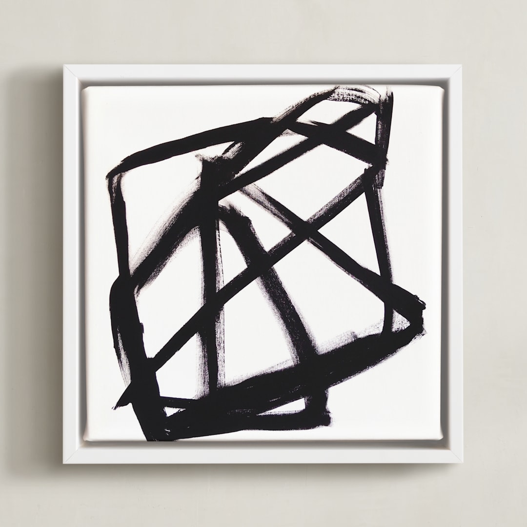 "Sable Song" - Art Print in midnight black by Juniper Briggs - Framed Canvas