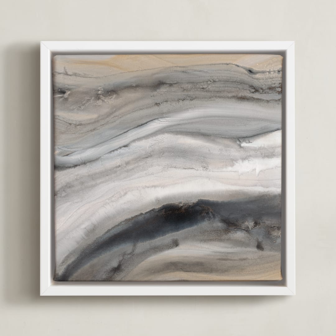 "Warm Gold I" - Art Print in Warm Gold by Teodora Guererra - Framed Canvas