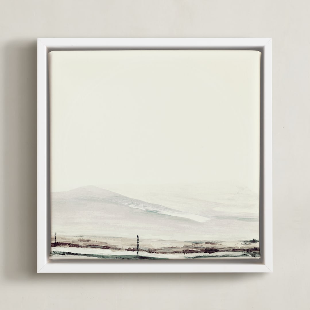 "Fitz" - Art Print in Creamy white by Mande Calhoun - Framed Canvas