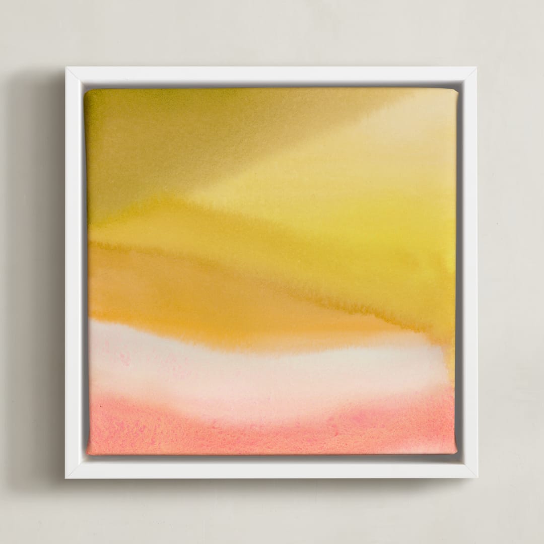 "Endless Summer" - Art Print in Citron by A Real Peach Studio - Framed Canvas
