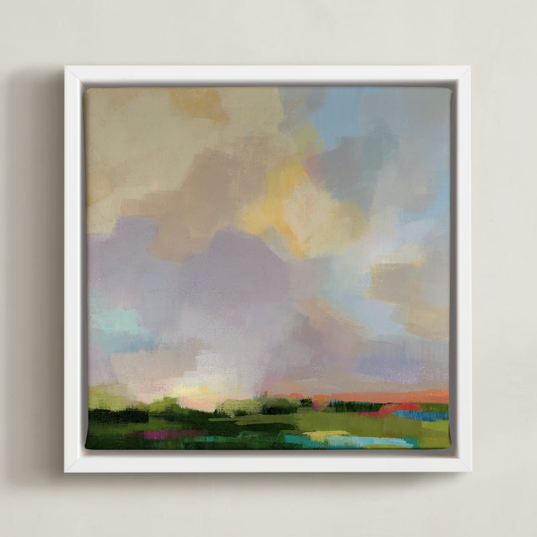 "After The Storm" - Art Print in Golden by sue prue - Framed Canvas