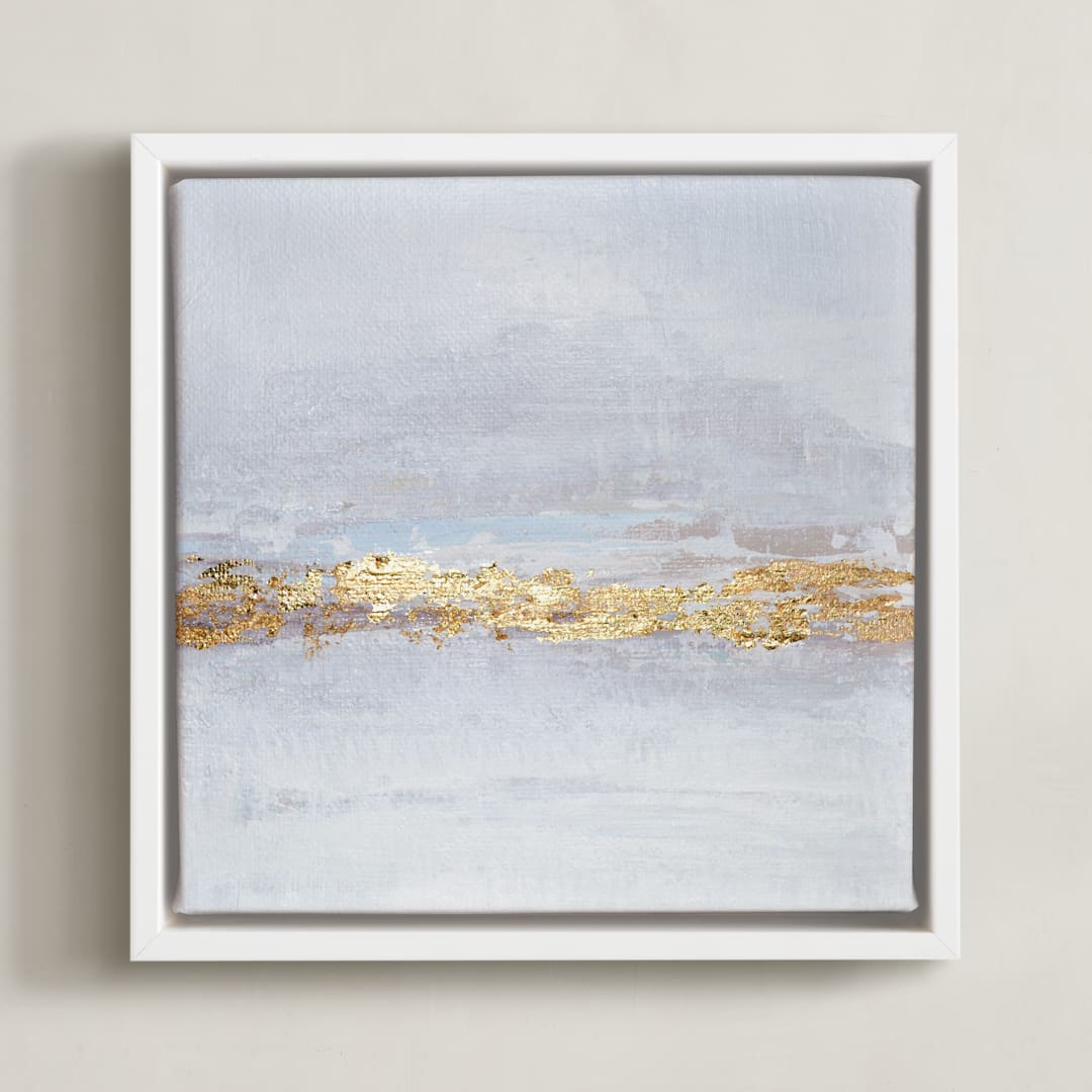 "New Horizons" - Art Print in White by Nicole Walsh - Framed Canvas