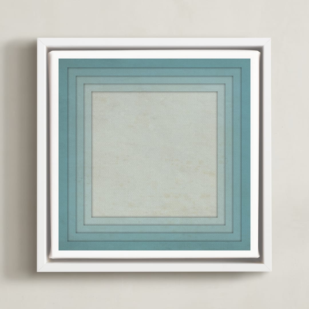 "depth" - Art Print in White by Jennifer Morehead - Framed Canvas