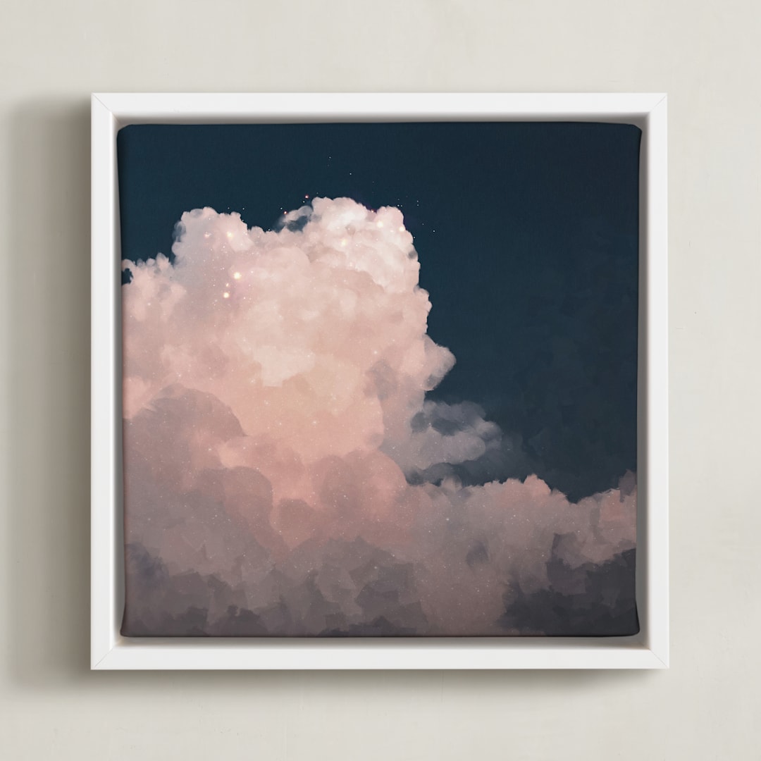 "Stratosphere No. 1" - Art Print in Midnight by Corinne Melanie - Framed Canvas