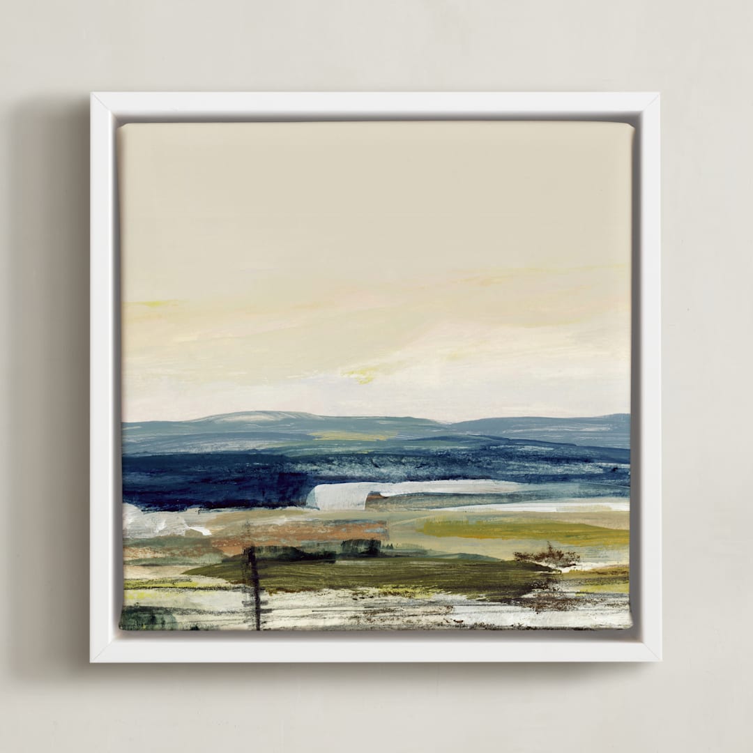 "Brownstein I" - Art Print in Field by Mande Calhoun - Framed Canvas