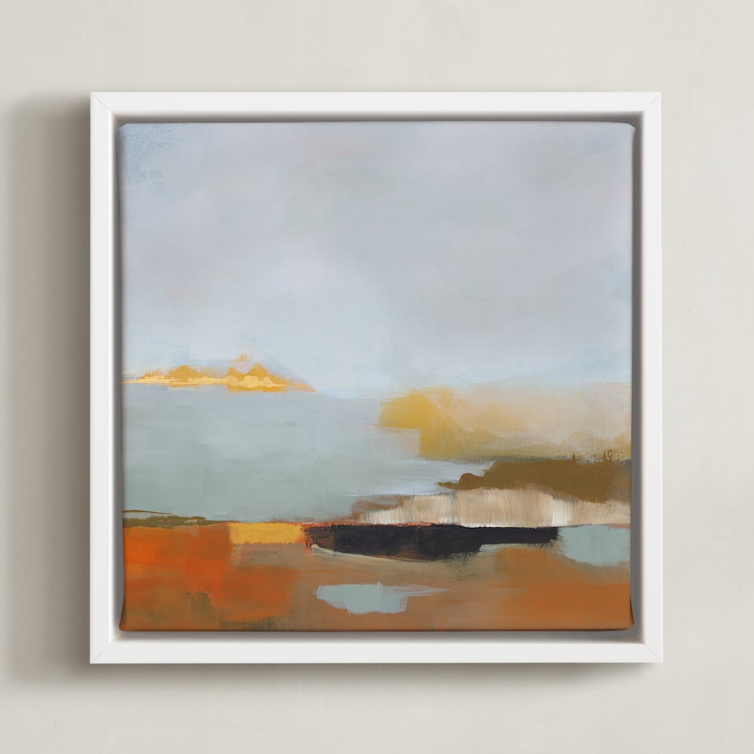 "I Have Dreams to Remember I" - Art Print in Misty Green by Karyn Denten - Framed Canvas