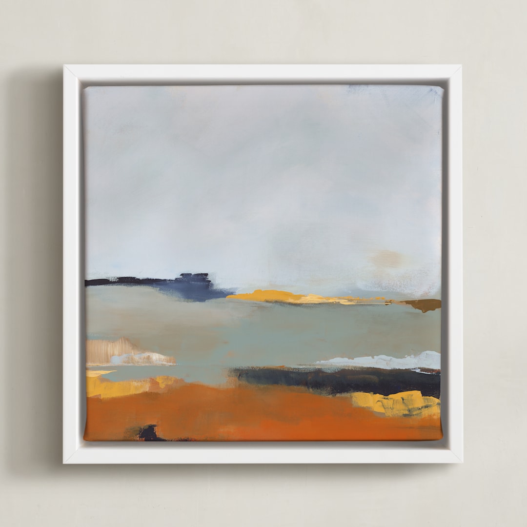 "I Have Dreams to Remember II" - Art Print in Misty Green by Karyn Denten - Framed Canvas