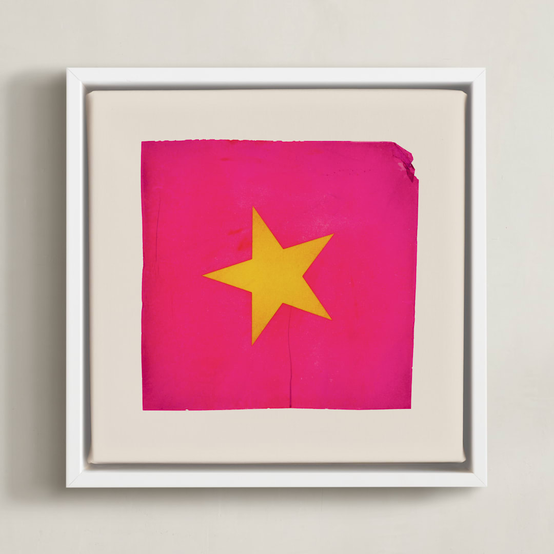 "Taking Shape Bright 1" - Art Print in Star Power by Kamala Nahas - Framed Canvas