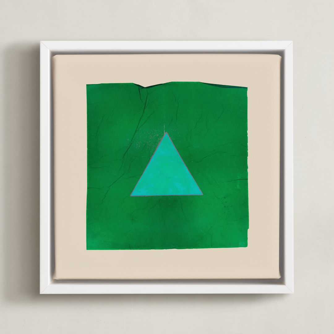 "Taking Shape Bright 4" - Art Print in Worth a Triangle by Kamala Nahas - Framed Canvas