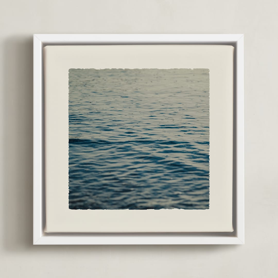 "Ocean Blue III" - Art Print in Ocean Blue by Shawna Urban - Framed Canvas