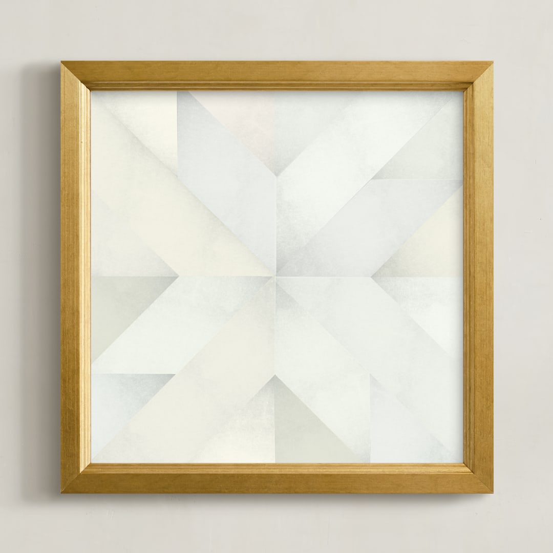 "quilt block 03" - Art Print in Green Spring by Leanne Friedberg - Framed