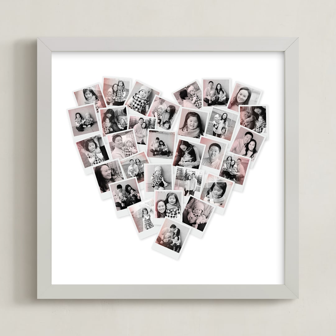 "Filter Heart Snapshot Mix® Photo Art" - Framed Photo in Blush by Minted - Framed