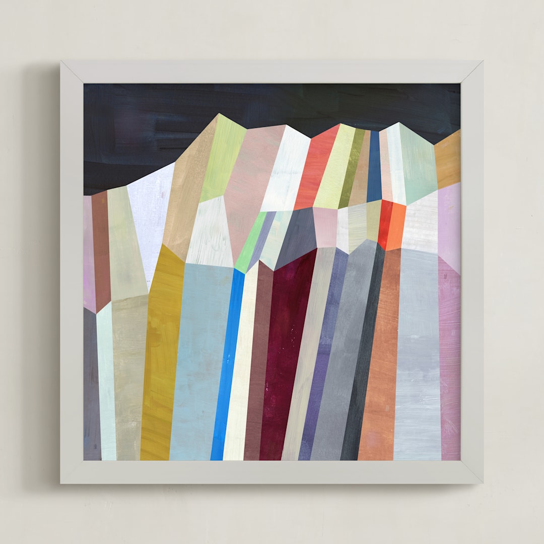 "After Midnight" - Art Print in Midnight Blue by melanie mikecz - Framed