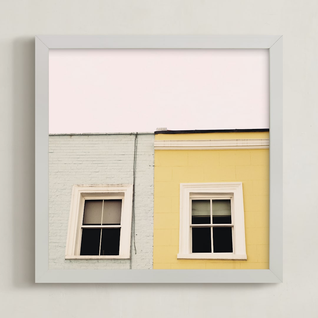 "Candy House no. 5" - Art Print in Lemon by Everett Paper Goods - Framed