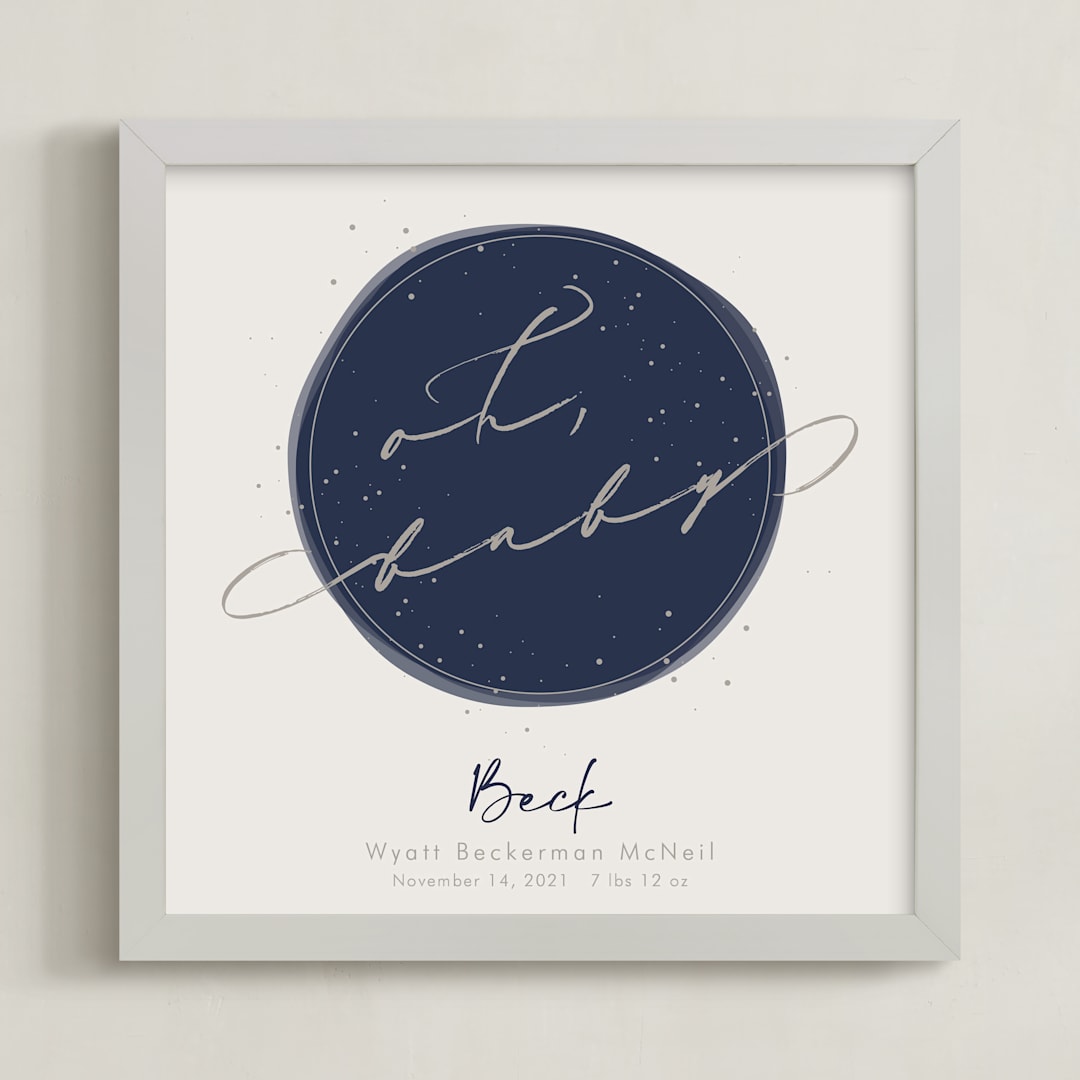"Stardust Planet" - Personalized Art Print in Stardust by Kennedi Shaw - Framed