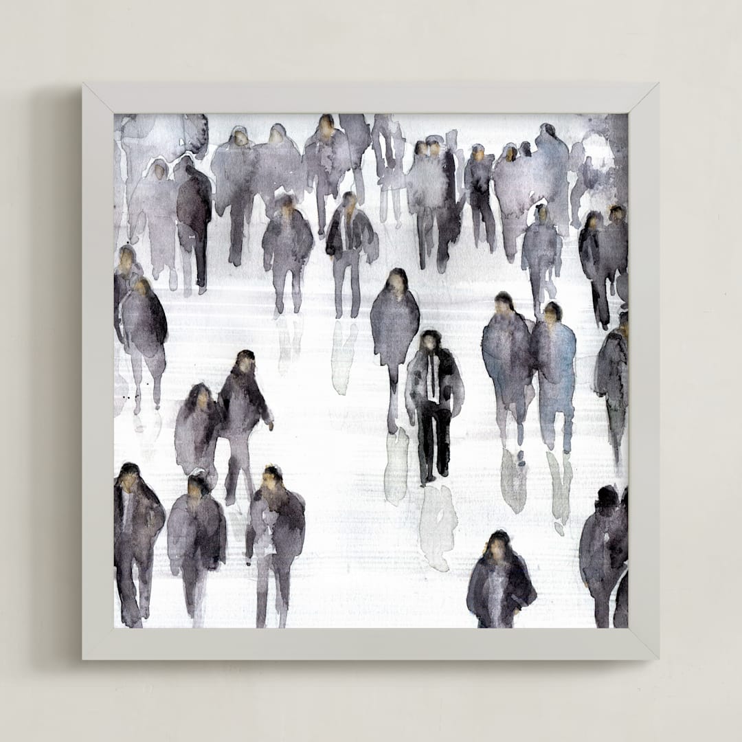 "Legal aliens" - Art Print in Office grey by Lulaloo - Framed