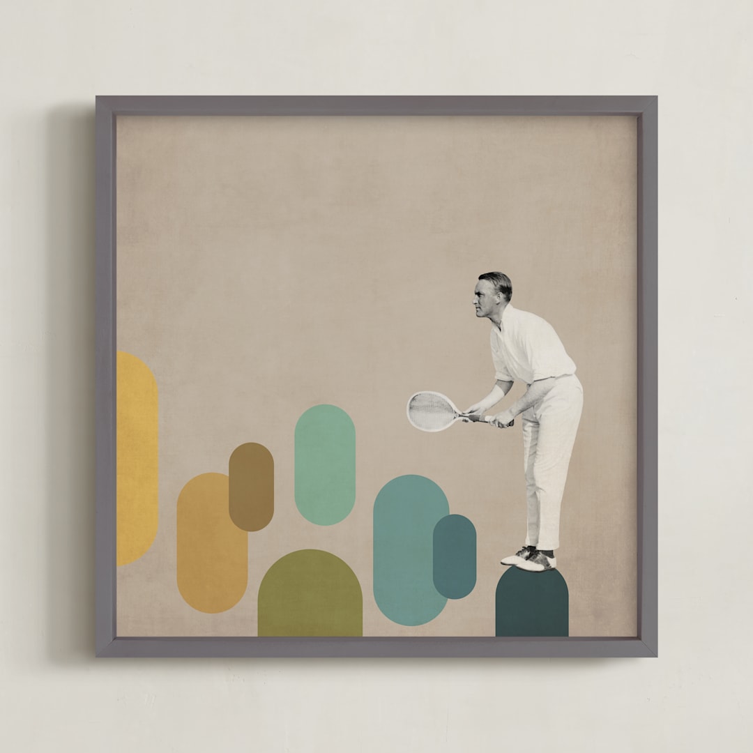 "The Game II" - Art Print in Sand by Paola Benenati - Framed