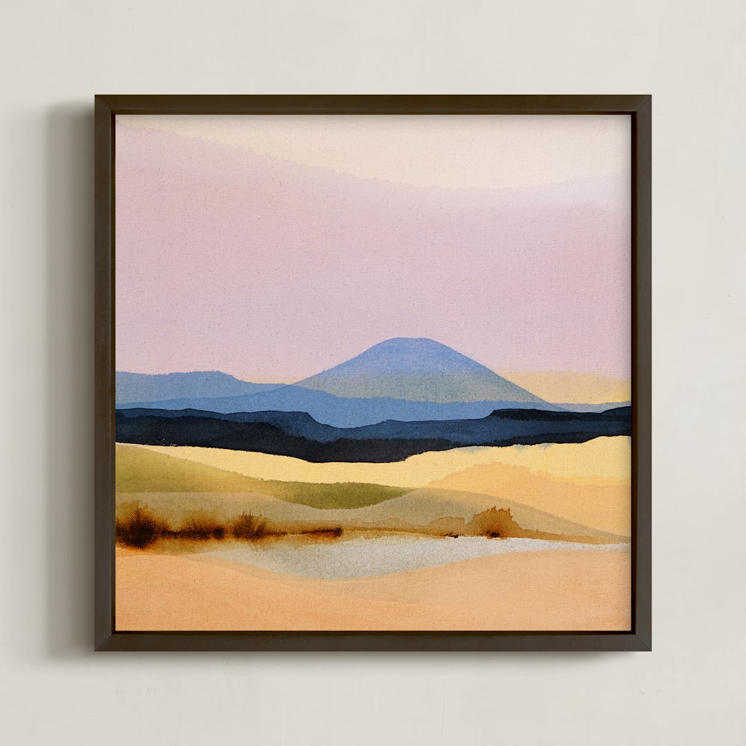 "Violet Desert Breeze" - Art Print in Violet by Shina Choi - Framed