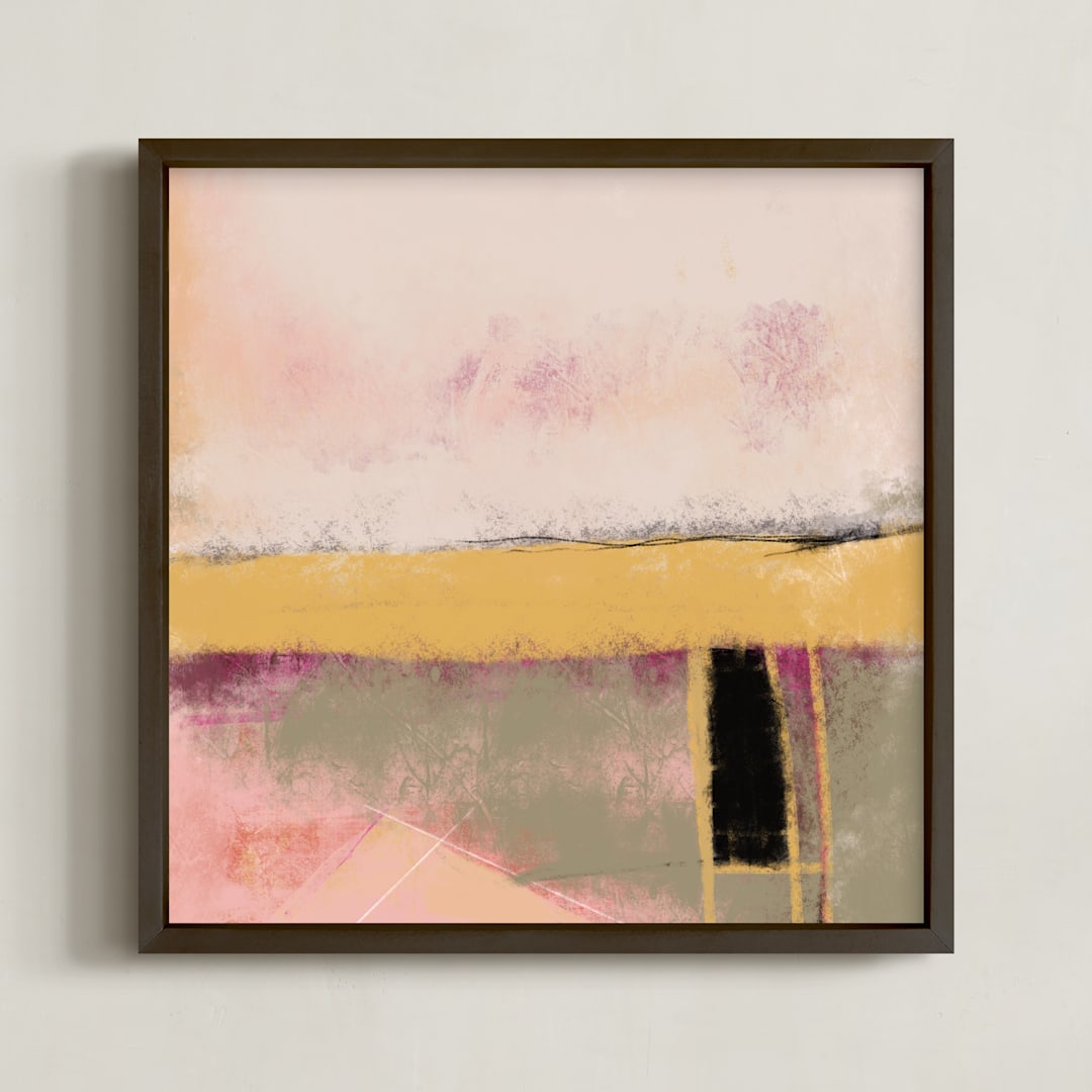 "More Than This" - Art Print in Pink Gold by Amy Moen - Framed