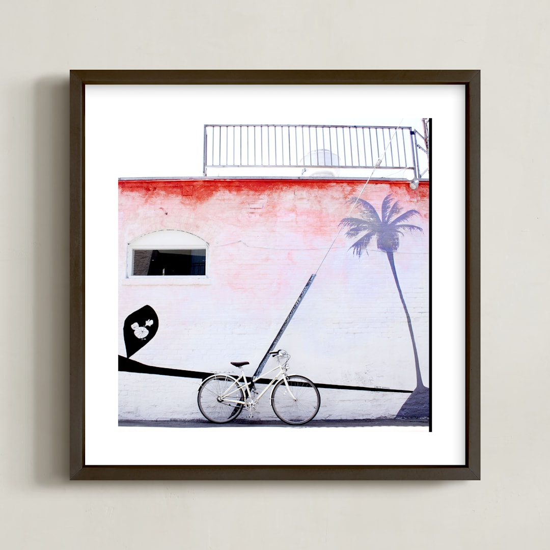 "Cruise" - Art Print in beachy pink by Calais A Le Coq - Framed