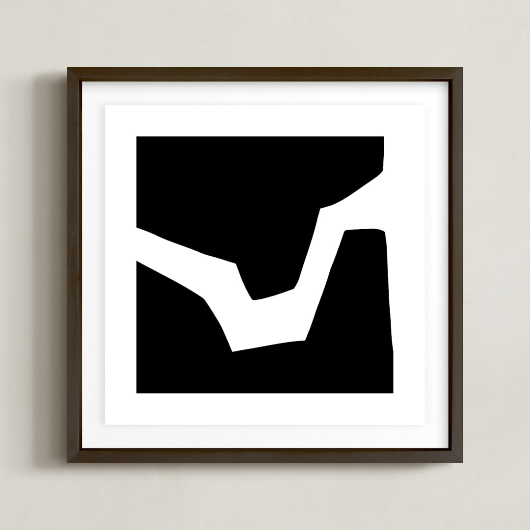 "Magnetic Field 2S" - Art Print in Black and White by Jaime Derringer - Framed