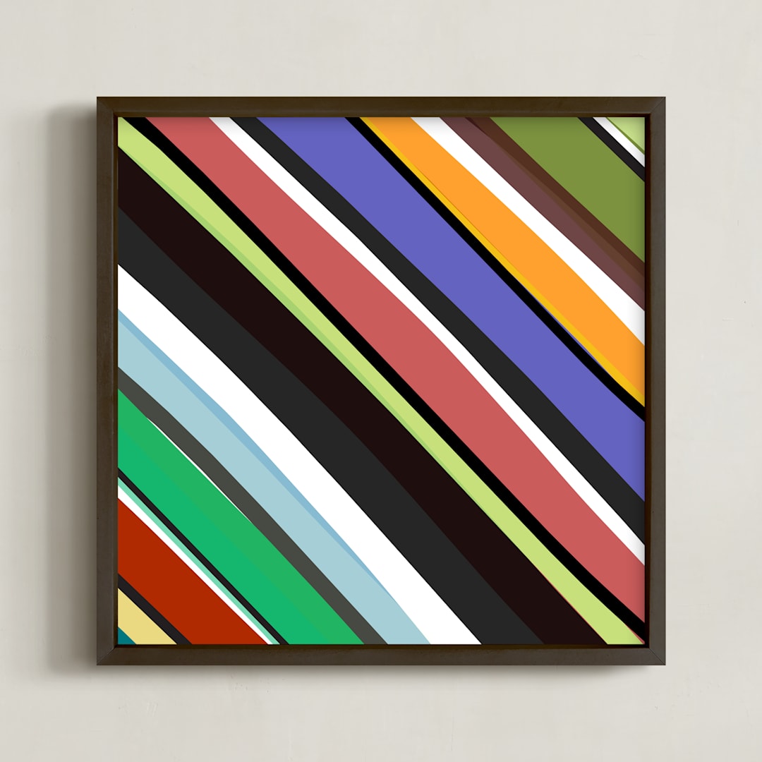 "Brush Off" - Art Print in Primary by Margaret Williams - Framed