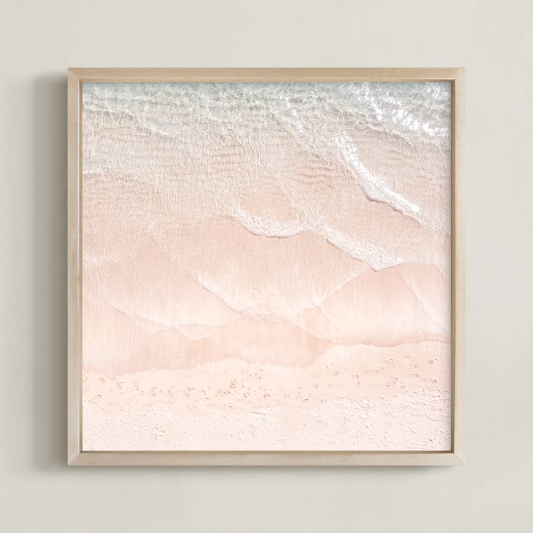 "Barefoot Dream" - Art Print in Blush by Tania Medeiros - Framed