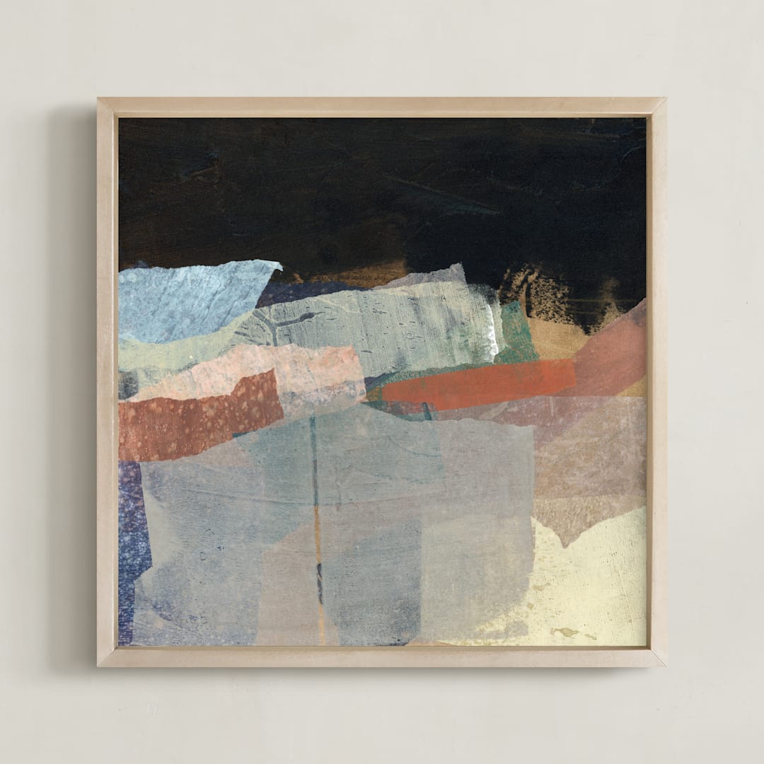 "Summerland III" - Art Print in Coffee by Jennifer Daily - Framed