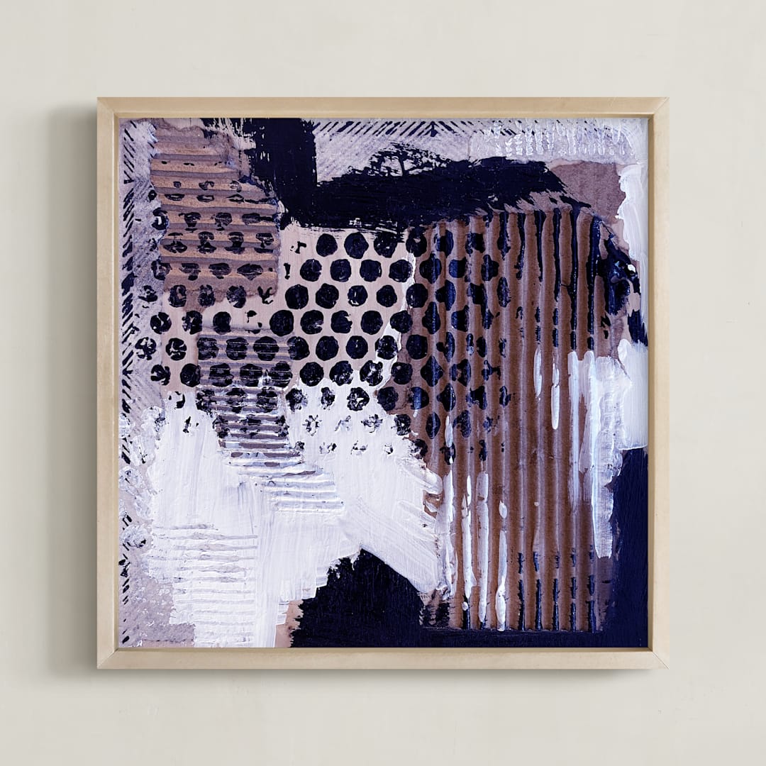 "Trip" - Art Print in mauve by Amanda Phelps - Framed