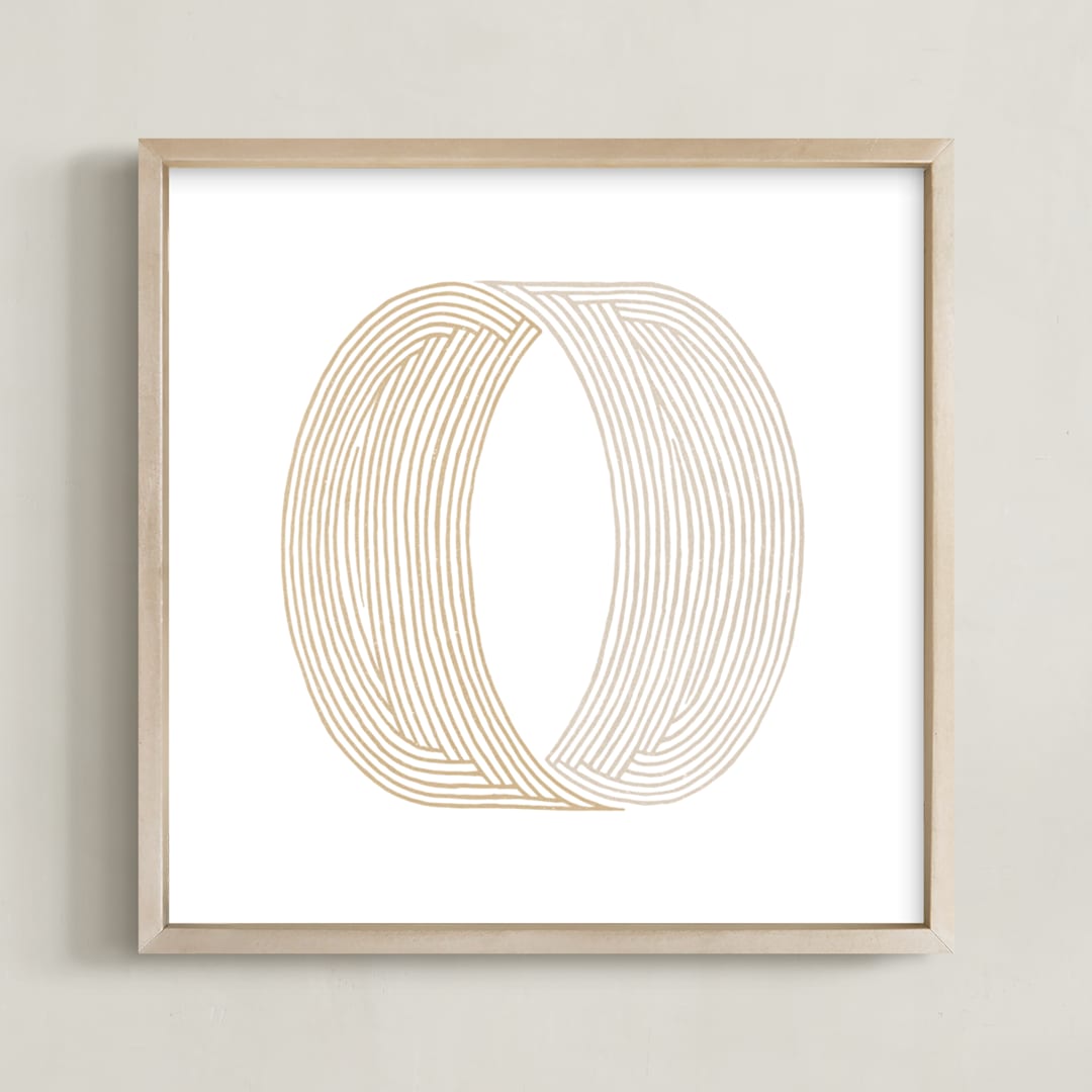 "Thumbprint" - Art Print in Copper by Heather Francisco - Framed