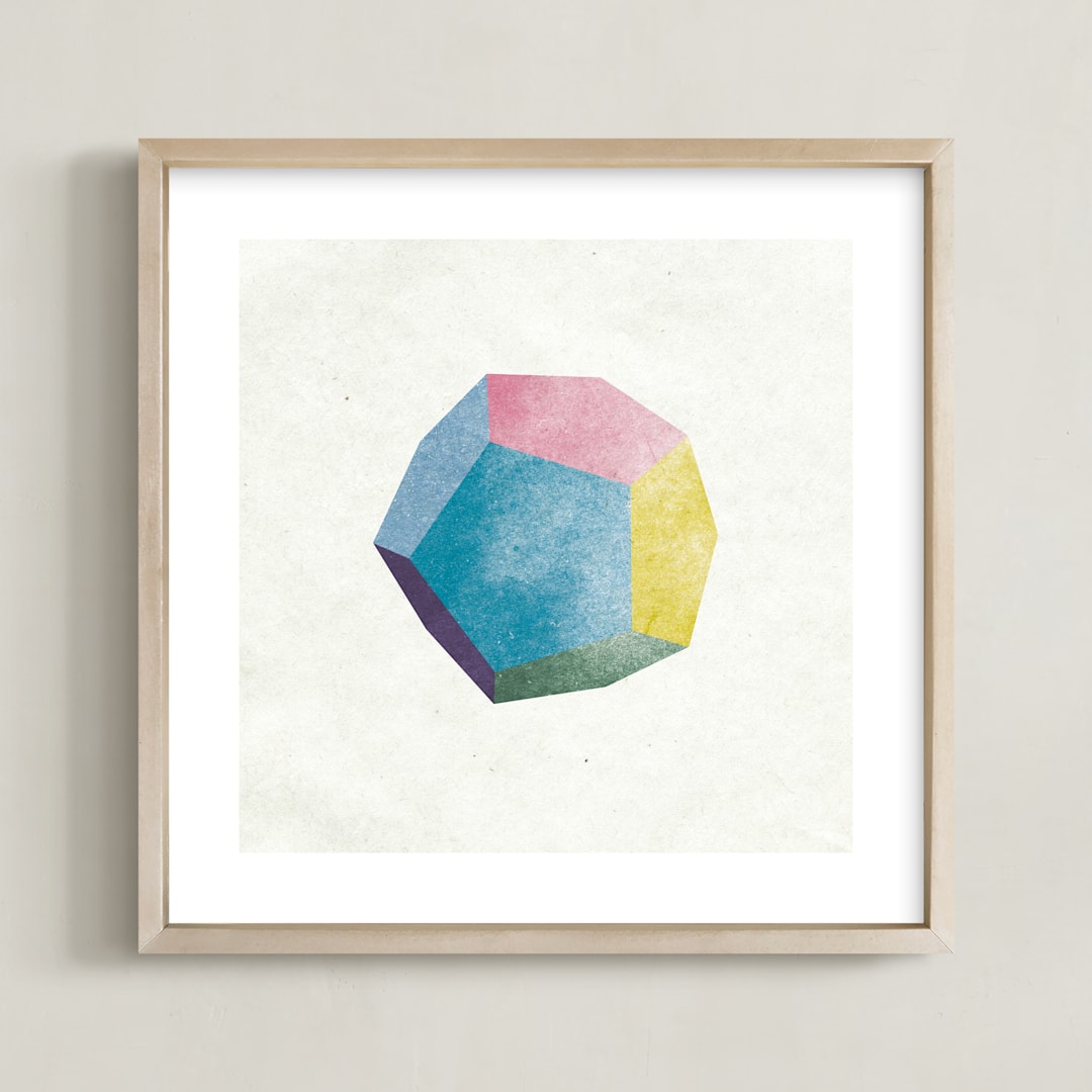"dreamy dodecahedron" - Art Print in Prism by Sumak Studio - Framed