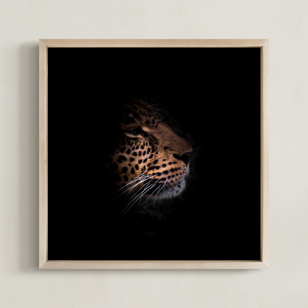 "Siri The Leopard" - Art Print in Color by David Michuki - Framed