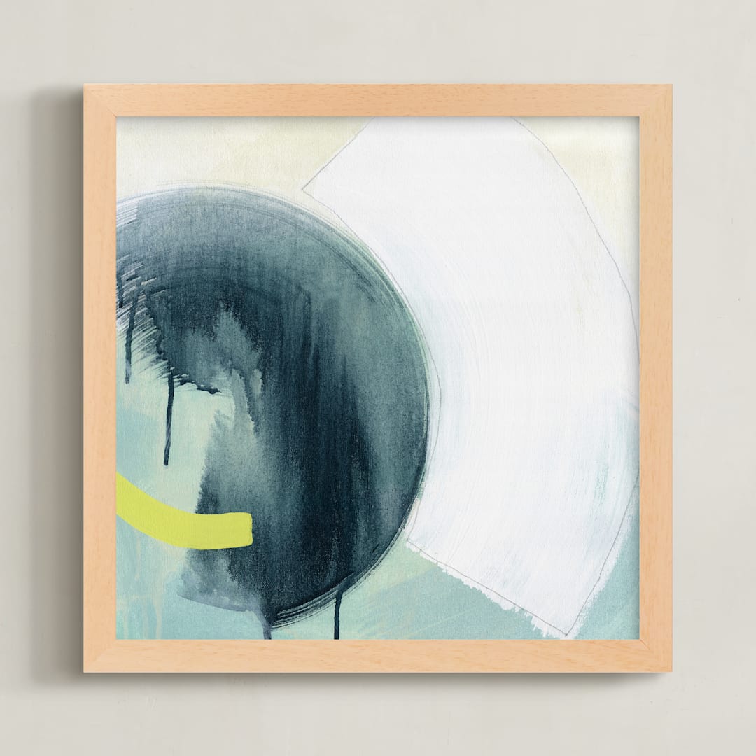 "Half of the Whole" - Art Print in Sea Foam Green by Kirsta Benedetti - Framed