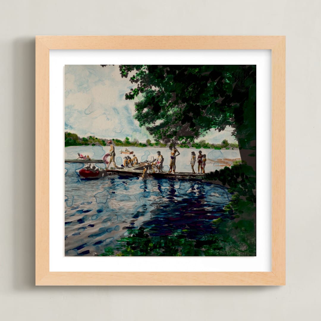 "Color Photography: Lake" - Art Print in Water by Sumak Studio - Framed
