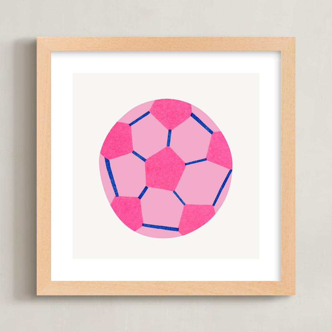 "Electric Sports 2" - Art Print in Cobalt by Carrie Moradi - Framed