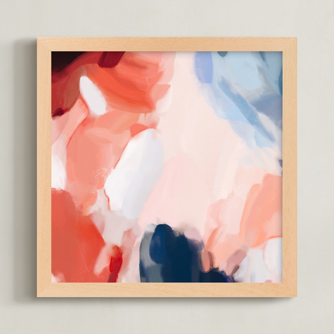 "At The Rooftop No.1" - Art Print in Terracotta by Parima Studio - Framed