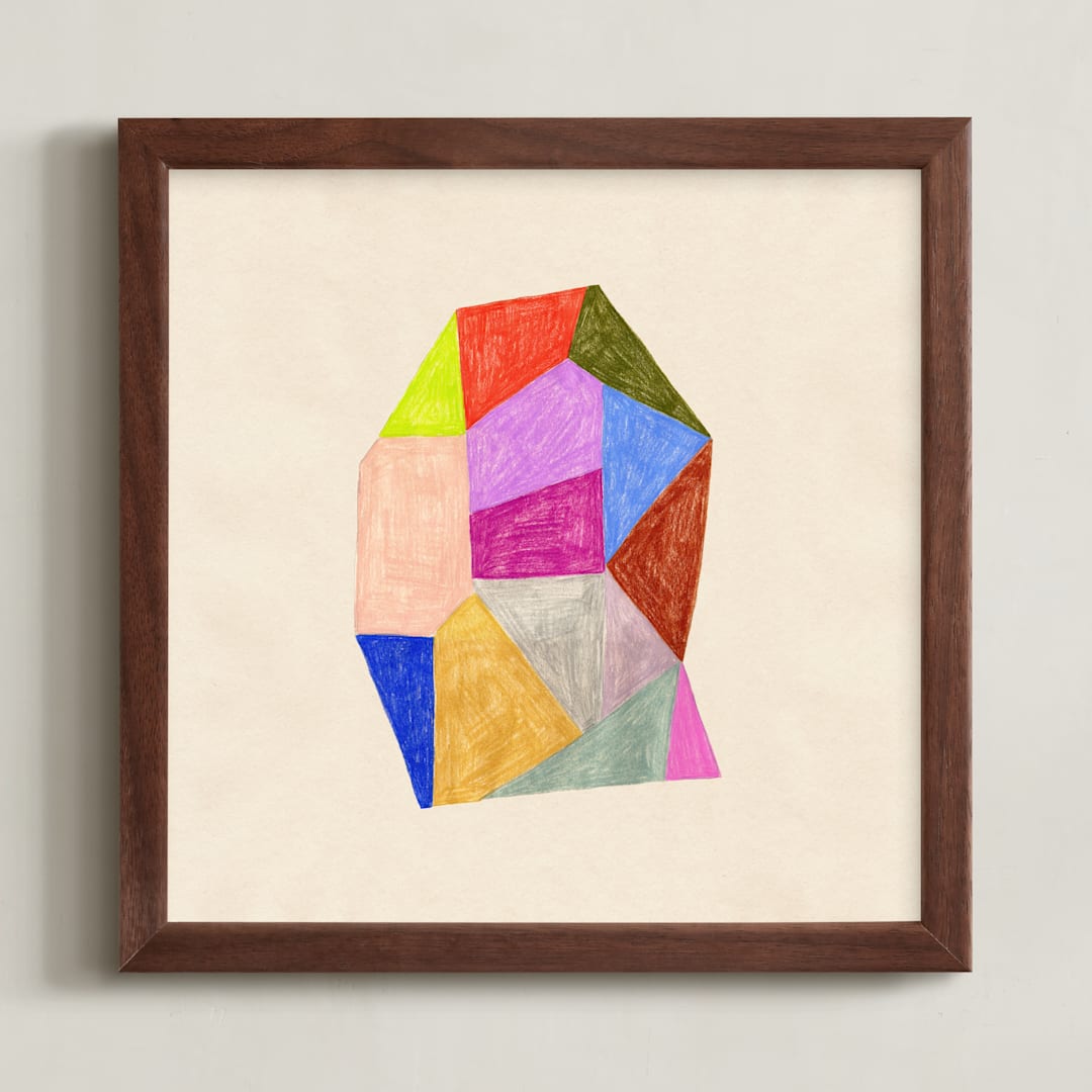 "Prism 3" - Art Print in Rainbow by Kelly Watkins - Framed