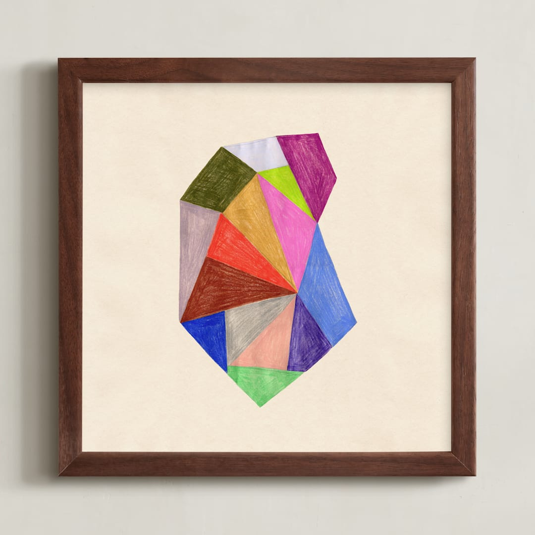 "Prism 4" - Art Print in Rainbow by Kelly Watkins - Framed