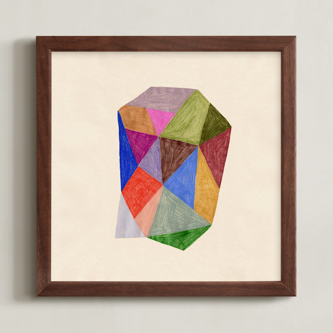 "Prism 1" - Art Print in Rainbow by Kelly Watkins - Framed
