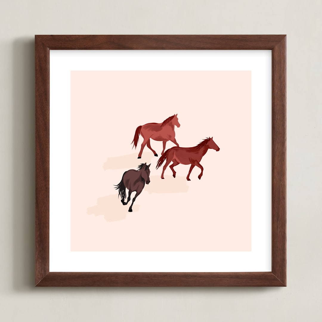 "Howdy Partner 2" - Art Print in Cream by Gabrielle Neil - Framed