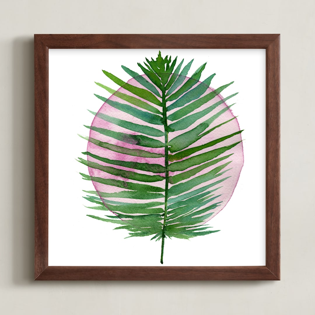 "spotlight - sago palm" - Art Print in palm frond by Kiana Lee - Framed